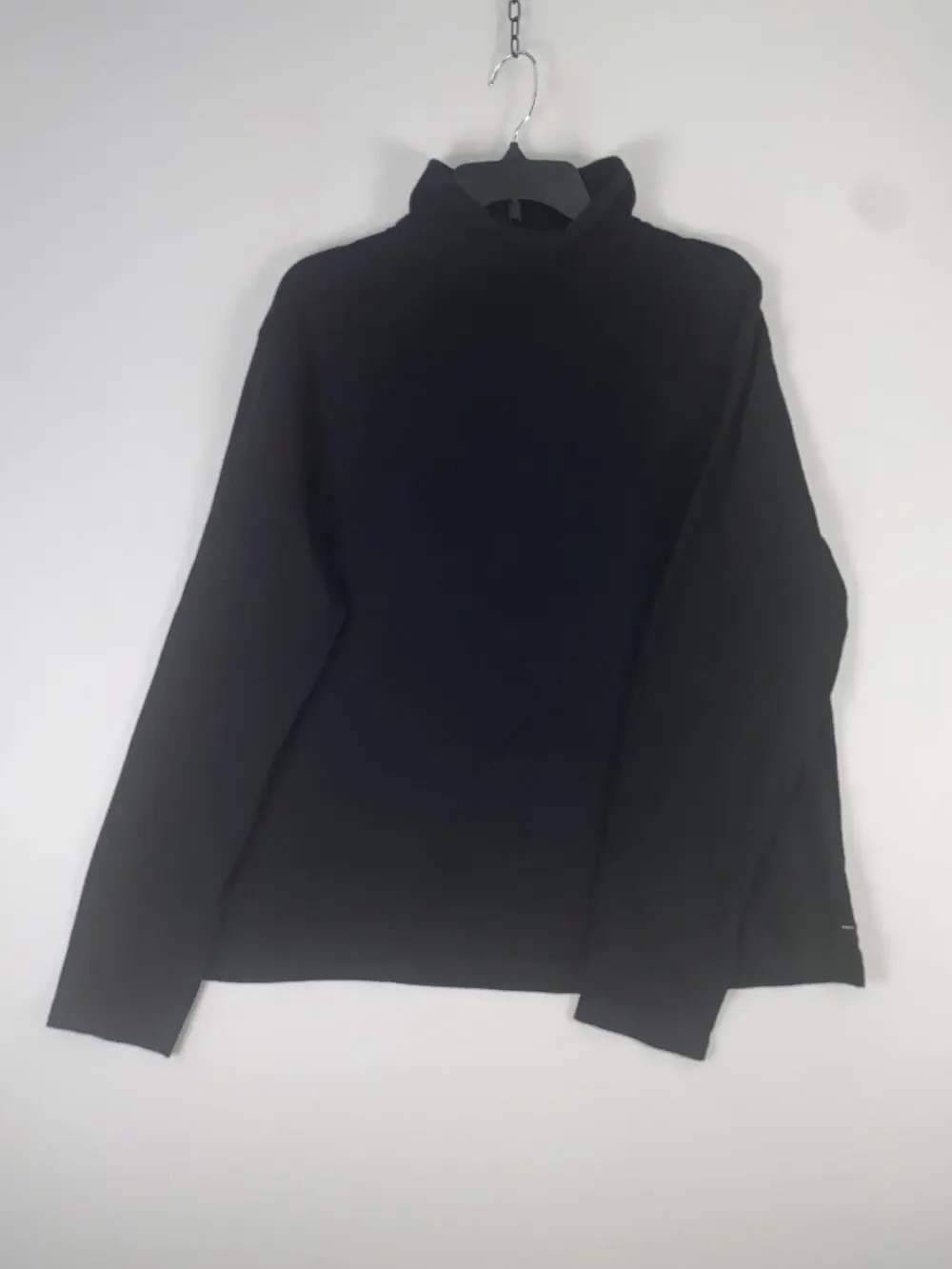 Banana Republic Shirt Mens Large Black Long Sleeve Turtleneck 100% Cotton